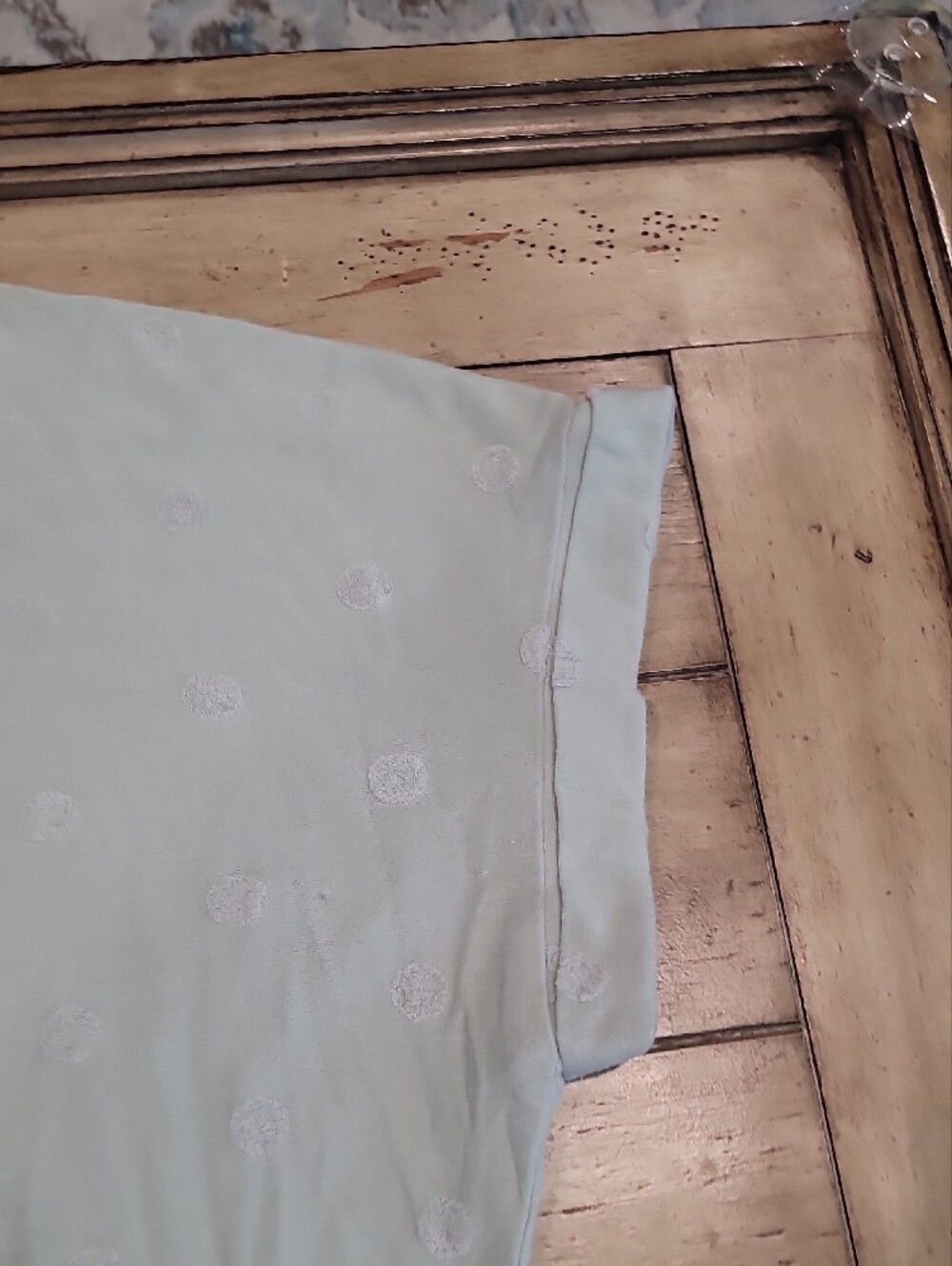 Light Blue Ruffle-Hem Tunic Top - Picture 2 of 5
